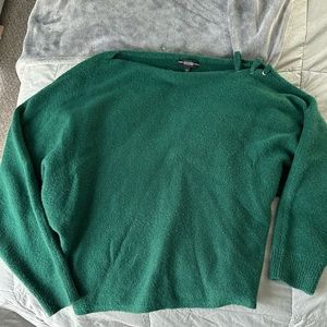 Women's green cashmere sweater